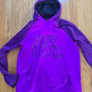 Nike purple hoodie just do it medium women